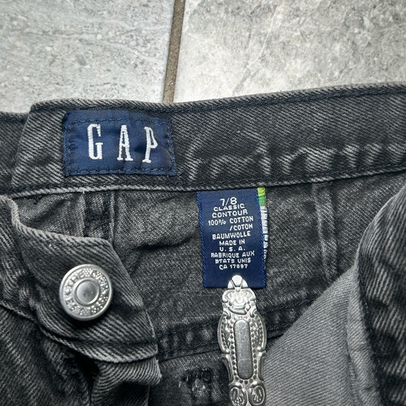 Vintage 90s GAP Black High Rise Mom Jeans USA Made 26x28 - Picture 3 of 6